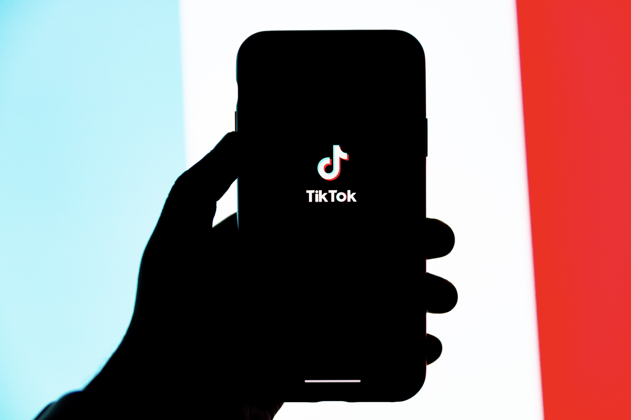 TikTok running on iPhone